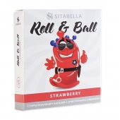 Стимулирующий презерватив-насадка Roll   Ball Strawberry - Sitabella - купить с доставкой в Улан-Удэ