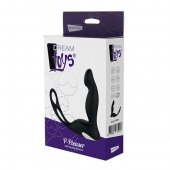 Черный вибромассажер простаты P-PLEASER W ERECTION ENHANCE - Dream Toys - в Улан-Удэ купить с доставкой