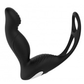 Черный вибромассажер простаты P-PLEASER W ERECTION ENHANCE - Dream Toys - в Улан-Удэ купить с доставкой