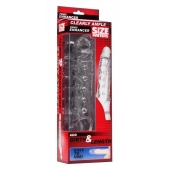 Прозразная закрытая насадка на пенис с поддержкой мошонки Clearly Ample Penis Enhancer - 22 см. - XR Brands - в Улан-Удэ купить с доставкой