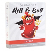 Стимулирующий презерватив-насадка Roll   Ball Cherry - Sitabella - купить с доставкой в Улан-Удэ