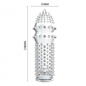 Закрытая прозрачная насадка Crystal sleeve - 14,2 см. - Erowoman-Eroman - в Улан-Удэ купить с доставкой