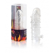 Закрытая прозрачная рельефная насадка Crystal sleeve - 13 см. - Erowoman-Eroman - в Улан-Удэ купить с доставкой