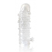 Закрытая прозрачная рельефная насадка Crystal sleeve - 13 см. - Erowoman-Eroman - в Улан-Удэ купить с доставкой