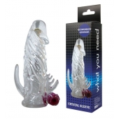 Закрытая прозрачная вибронасадка на пенис Crystal Sleeve Vibe - Erowoman-Eroman - в Улан-Удэ купить с доставкой
