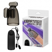 Дымчатая насадка-мастурбатор с вибрацией Vibrating Crystal Cap III - Baile - в Улан-Удэ купить с доставкой