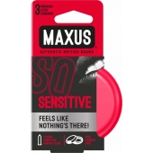 Ультратонкие презервативы в железном кейсе MAXUS Sensitive - 3 шт. - Maxus - купить с доставкой в Улан-Удэ