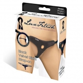 Черные плюшевые трусики для страпона - Lux Fetish - купить с доставкой в Улан-Удэ