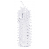 Закрытая рельефная насадка Crystal sleeve с усиками - 12 см. - Erowoman-Eroman - в Улан-Удэ купить с доставкой