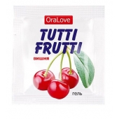 Пробник гель-смазки Tutti-frutti с вишнёвым вкусом - 4 гр. - Биоритм - купить с доставкой в Улан-Удэ