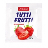 Пробник гель-смазки Tutti-frutti с земляничным вкусом - 4 гр. - Биоритм - купить с доставкой в Улан-Удэ