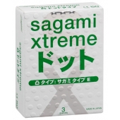 Презервативы Sagami Xtreme SUPER DOTS с точками - 3 шт. - Sagami - купить с доставкой в Улан-Удэ