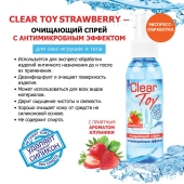 Очищающий спрей для игрушек CLEAR TOY Strawberry - 100 мл. - Биоритм - купить с доставкой в Улан-Удэ