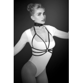 Черная упряжь на грудь Julia - Bijoux Pour Toi - купить с доставкой в Улан-Удэ