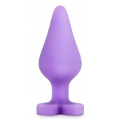 Фиолетовая анальная пробка Naughty Candy Heart Do Me Now - 8,9 см. - Blush Novelties - купить с доставкой в Улан-Удэ