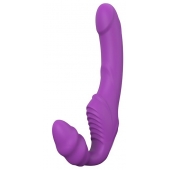 Фиолетовый безремневой вибрострапон DOUBLE DIPPER - Dream Toys - купить с доставкой в Улан-Удэ