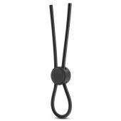 Черное силиконовое лассо на пенис SILICONE LOOP COCK RING - Blush Novelties - в Улан-Удэ купить с доставкой