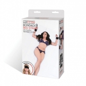 Чёрные манжеты для фиксации на кровати Bondage Bed Strap - Lux Fetish - купить с доставкой в Улан-Удэ