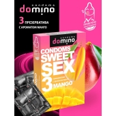 Презервативы для орального секса DOMINO Sweet Sex с ароматом манго - 3 шт. - Domino - купить с доставкой в Улан-Удэ