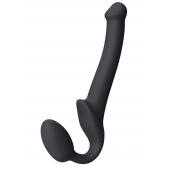 Черный безремневой страпон Silicone Bendable Strap-On S - Strap-on-me - купить с доставкой в Улан-Удэ