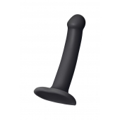 Черный фаллос на присоске Silicone Bendable Dildo S - 17 см. - Strap-on-me - купить с доставкой в Улан-Удэ