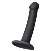 Черный фаллос на присоске Silicone Bendable Dildo S - 17 см. - Strap-on-me - купить с доставкой в Улан-Удэ