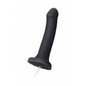 Черный фаллос с имитацией эякуляции Silicon Cum Dildo L - 19,6 см. - Strap-on-me - купить с доставкой в Улан-Удэ