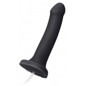 Черный фаллос с имитацией эякуляции Silicon Cum Dildo L - 19,6 см. - Strap-on-me - купить с доставкой в Улан-Удэ