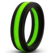 Черно-зеленое эрекционное кольцо Silicone Go Pro Cock Ring - Blush Novelties - в Улан-Удэ купить с доставкой