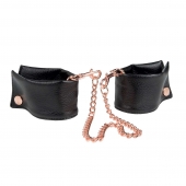 Черные мягкие наручники Entice French Cuffs с цепью - California Exotic Novelties - купить с доставкой в Улан-Удэ