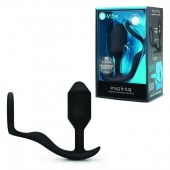 Черное эрекционное кольцо с анальным плагом Snug   Tug - b-Vibe - в Улан-Удэ купить с доставкой