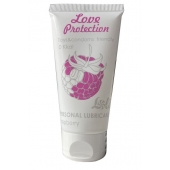 Лубрикант на водной основе с ароматом малины Love Protection Raspberry - 50 мл. - Lola Games - купить с доставкой в Улан-Удэ