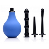 Анальный душ с 3 насадками Premium One-way Valve Anal Douche Set - XR Brands - купить с доставкой в Улан-Удэ