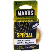 Презервативы с точками и рёбрами в пластиковом кейсе MAXUS Special - 3 шт. - Maxus - купить с доставкой в Улан-Удэ