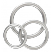 Набор из 3 эрекционных колец под металл Metallic Silicone Cock Ring Set - Orion - в Улан-Удэ купить с доставкой