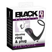Черное эрекционное кольцо с анальной вибропробкой Vibrating Ring   Plug - Orion - в Улан-Удэ купить с доставкой