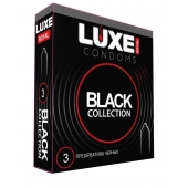 Черные презервативы LUXE Royal Black Collection - 3 шт. - Luxe - купить с доставкой в Улан-Удэ