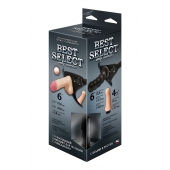Черный пояс для женщин BEST SELECT с 3 насадками - LOVETOY (А-Полимер) - купить с доставкой в Улан-Удэ