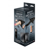 Черный женский пояс BEST SELECT с 3 насадками и вибрацией - LOVETOY (А-Полимер) - купить с доставкой в Улан-Удэ