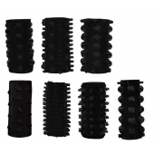 Набор из 7 черных насадок PENIS SLEEVES SET - Dream Toys - в Улан-Удэ купить с доставкой