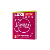 Презервативы с ароматом вишни LUXE Royal Cherry Collection - 3 шт. - Luxe - купить с доставкой в Улан-Удэ