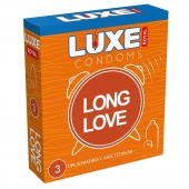Презервативы с продлевающим эффектом LUXE Royal Long Love - 3 шт. - Luxe - купить с доставкой в Улан-Удэ