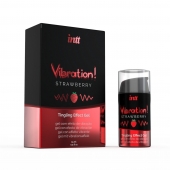 Жидкий интимный гель с эффектом вибрации Vibration! Strawberry - 15 мл. - INTT - купить с доставкой в Улан-Удэ