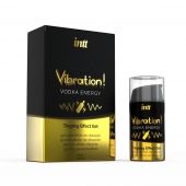 Жидкий интимный гель с эффектом вибрации Vibration! Vodka Energy - 15 мл. - INTT - купить с доставкой в Улан-Удэ
