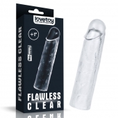 Прозрачная насадка-удлинитель Flawless Clear Penis Sleeve Add 1 - 15,5 см. - Lovetoy - в Улан-Удэ купить с доставкой