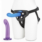 Страпон унисекс Beginners Strap-On с 2 насадками - 15 и 13 см. - Lux Fetish - купить с доставкой в Улан-Удэ