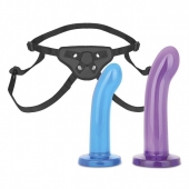 Страпон унисекс Beginners Strap-On с 2 насадками - 15 и 13 см. - Lux Fetish - купить с доставкой в Улан-Удэ