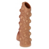 Телесная насадка с бугорками и открытой головкой Nude Sleeve S - 10 см. - KOKOS - в Улан-Удэ купить с доставкой