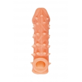 Телесная закрытая насадка с пупырышками Cock Sleeve Size L - 17,6 см. - KOKOS - в Улан-Удэ купить с доставкой