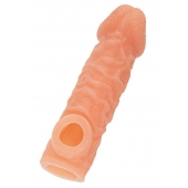 Телесная закрытая насадка с шершавой головкой Cock Sleeve Size L - 17,6 см. - KOKOS - в Улан-Удэ купить с доставкой